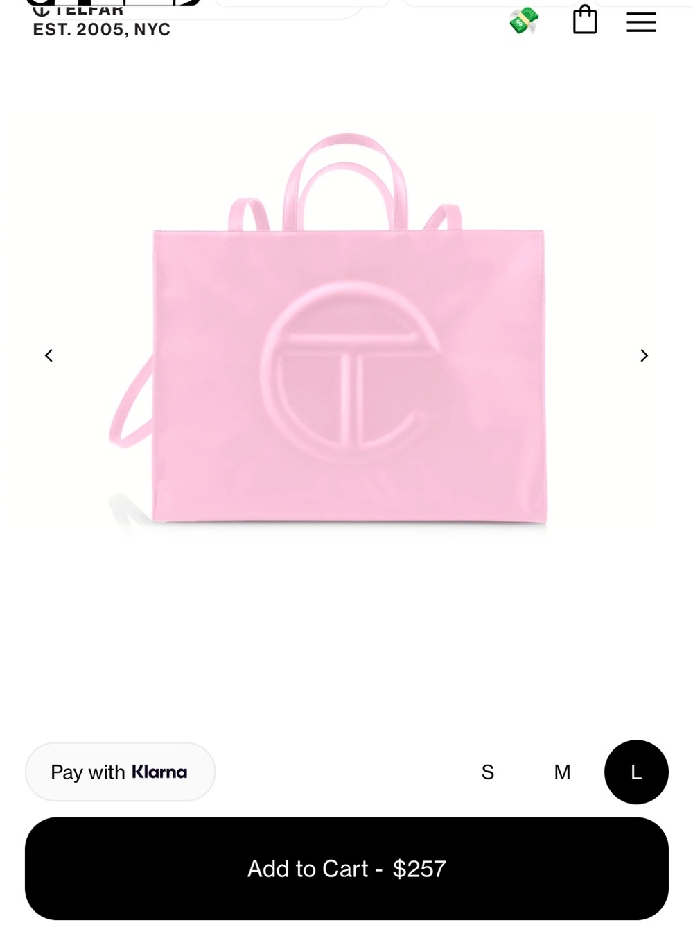 TELFAR Large Shopping Bag- Bubblegum Pink